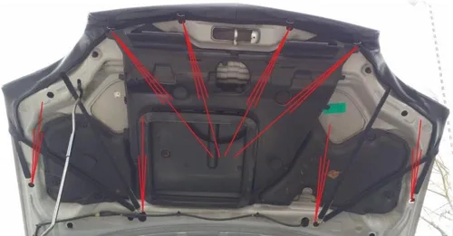 Vista 4 de Sujetador de capucha para nariz compatible con Nissan X-Trail 2001-2007 Bonnet Bra STONEGUARD PROTECTOR TUNING