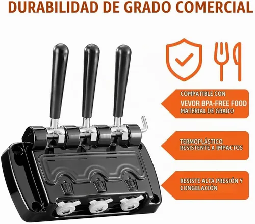 Vista 5 de Puerta de descarga de 3 manijas para máquinas de helado VEVOR YKF Soft Serve