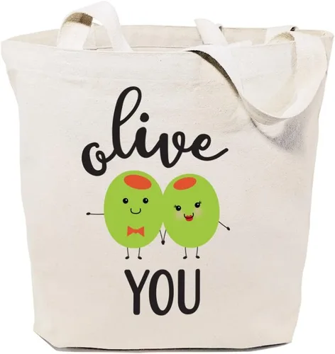 Vista 16 de The Cotton & Canvas Co. Bolsa de compras reutilizable de tela, bolsa para ir al mercado