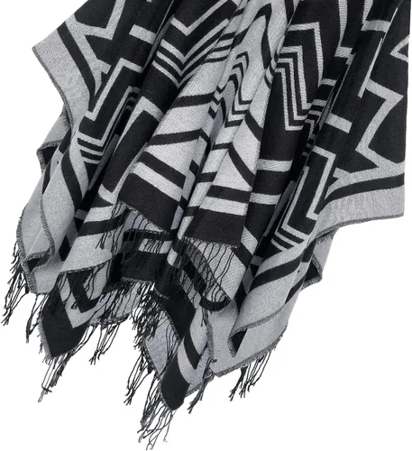 Vista 29 de Urban CoCo Poncho vintage de invierno para mujer, capa con borlas, chal envolvente