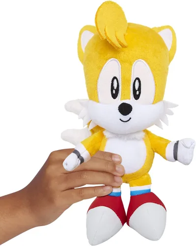 Vista 2 de Sonic The Hedgehog - Figura de peluche (7 pulgadas) de Tails Colas