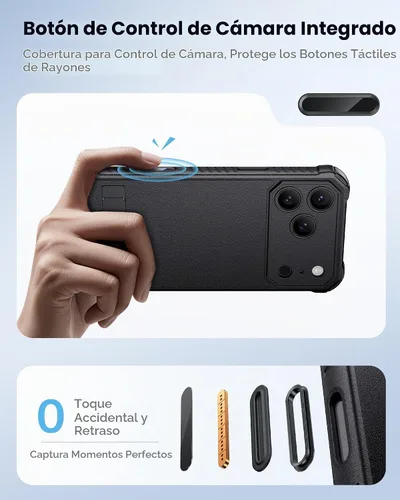 Vista 5 de ASAFCASE Funda para iPhone 17 Pro con soporte, compatible con MagSafe