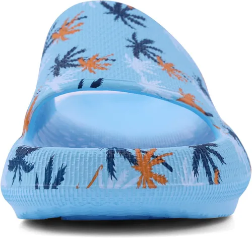 Vista 5 de FJPTREN Zapatos de nube para niños y niñas, sandalias acolchadas antideslizantes, zapatos de ducha ligeros, plataforma para niños, suela gruesa