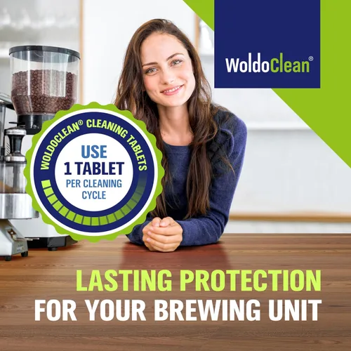 Vista 5 de WoldoClean Tabletas de limpieza para máquinas de café totalmente automáticas 10 x 0.07 oz - Compatible con Breville, DeLonghi, Jura, Philips, Miele