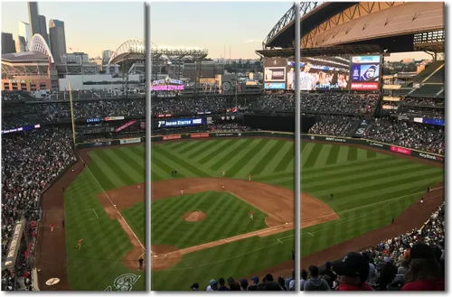 Vista 12 de TUMOVO Arte de pared en lienzo para estadio deportivo, arte de pared de campo Wrigley en Chicago, pinturas de Chicago, impresiones sobre lienzo
