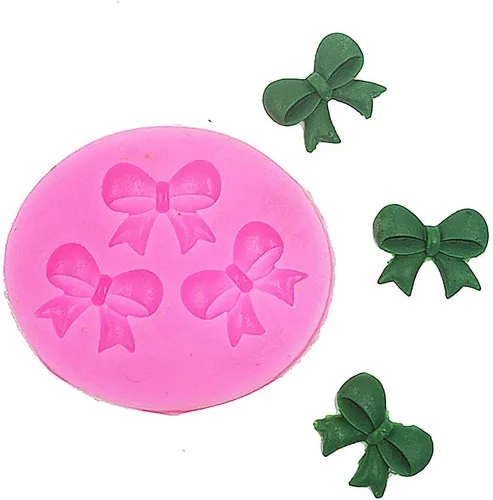 Vista 4 de Moldes pequeños de silicona para fondant para tartas, rosa, paquete de 3, prisma rectangular, máx. 2.5 x 2.2 x 0.3 in - 3.0 x 3.3 x 0.3 in, silicona