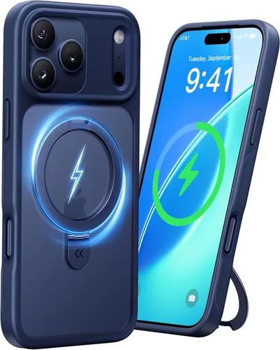 Vista 57 de CASEKOO - Funda diseñada para iPhone 14 Pro con soporte magnético invisible [protección contra caídas de grado militar] [compatible con MagSafe]