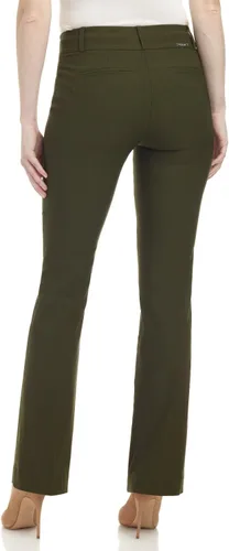 Vista 4 de Rekucci - Pantalones elásticos para mujer, de ajuste cómodo y levemente acampanados