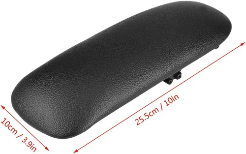 Vista 4 de Tapa de la consola central, almohadilla para reposabrazos - Cuero artificial duradero - Negro
