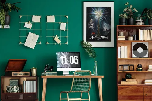 Vista 5 de Póster de Arte de Pared Cool de Death Note Light Yagami Anime Merch, Impresión de 12x18 pulgadas
