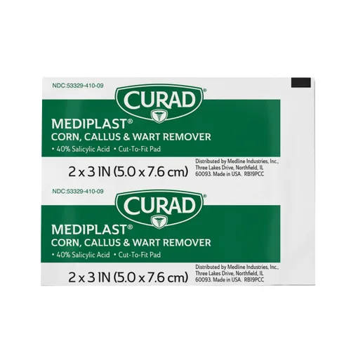 Vista 5 de Curad - CUR01496 Mediplast (25 almohadillas) Eliminador de granos, callos y verrugas, almohadillas de ácido salicílico 40% para la eliminación