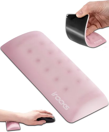 Vista 8 de i-Rocks Reposamuñecas de Espuma Viscoelástica para Teclado - Reposamuñecas que Reduce el Dolor para Teclado de Computadora - Reposamuñecas con Base