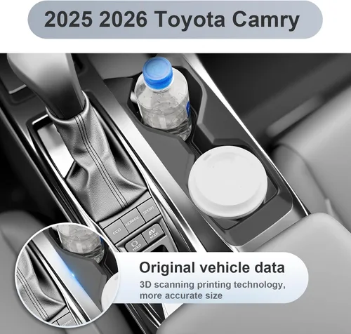 Vista 4 de SKTU Portavasos Camry 2025 2026 para Toyota Camry 2025 2026 (LE/SE/Nightshade/XLE/XSE) Portavasos de Control Central Toyota Camry 2025 2026