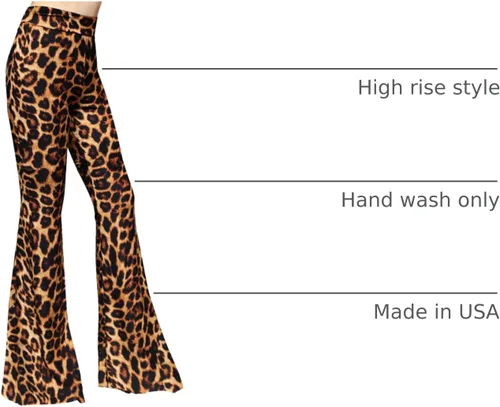 Vista 140 de ShopMyTrend - Pantalones de yoga largos con piernas anchas y acampanadas estilo palazzo, con cintura alta, para mujer