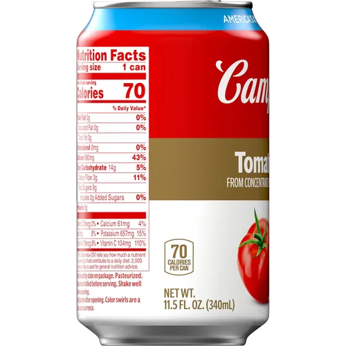 Vista 7 de Campbell's 100% jugo de tomate, lata de 11.5 fl oz