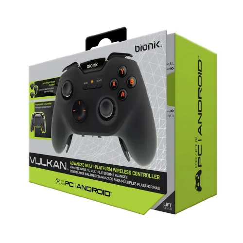 Vista 9 de Bionik VULKAN Advanced Wireless Gaming Controller- For Windows PC, Android, Steam and VR Devices with Programmable Paddle Buttons- Dual Connectivity