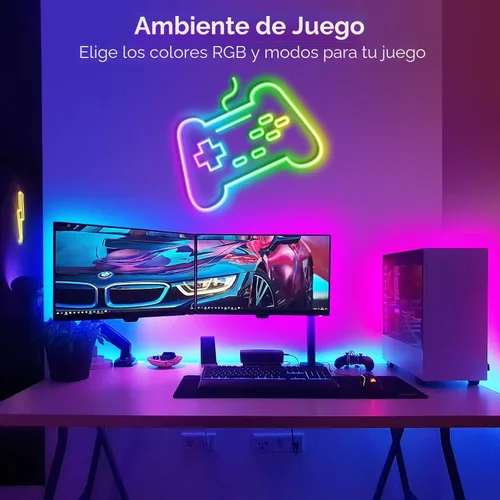 Vista 3 de Tira de luces de neón de 20 pies, cuerda de luces LED flexible con aplicación/control remoto, múltiples modos de luces, luces de neón LED RGB IP65