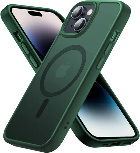 Vista 70 de Funda magnética diseñada para iPhone 11, [probada contra caídas de grado militar] [compatible con MagSafe] Funda protectora delgada translúcida mate