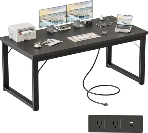 Vista 80 de Mericonia Escritorio para computadora, escritorio de juegos para espacios pequeños, mesa de estilo moderno y simple para oficina en casa, mesa
