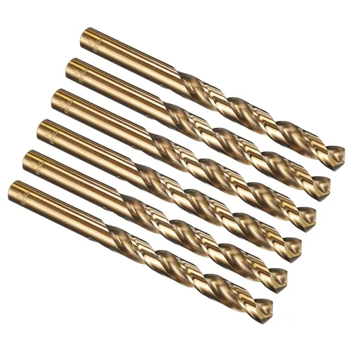 Vista 133 de PATIKIL Broca Jobber de 0.039 in, vástago recto M35 cobalto 5% acero de alta velocidad 135° acabado dorado para metal duro de acero inoxidable - 2