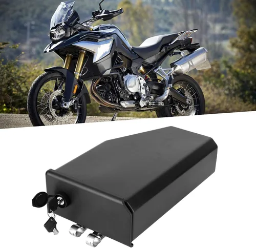 Vista 3 de Aramox Caja de herramientas de motocicleta, contenedor de almacenamiento ABS negro para R1200GS, R1250GS, F750GS, F850GS, accesorio de montaje