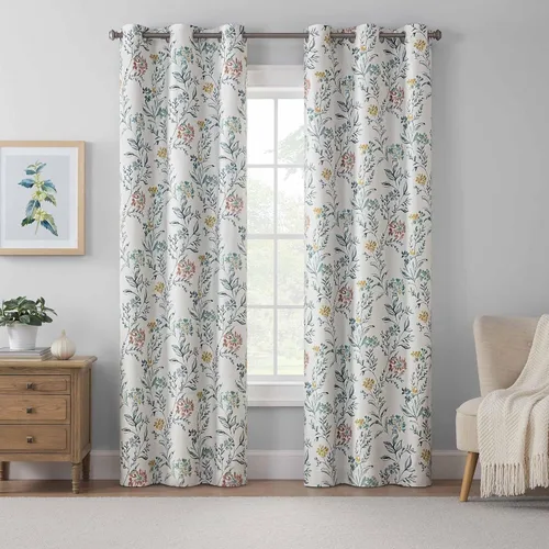 Vista 26 de Eclipse Claire Magnitech Cortina 100% opaca con ojales, panel de cortina para ventana, cierre magnético sin costuras para dormitorio, sala de estar
