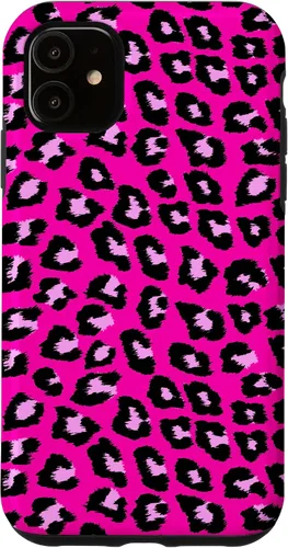 Vista 8 de McBling - Carcasa para iPhone 17, diseño de leopardo y guepardo rosa intenso