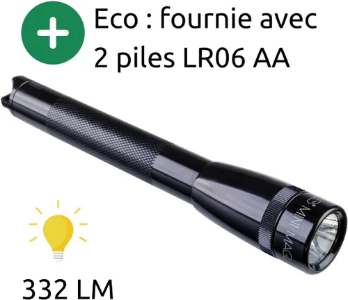 Vista 13 de Maglite - Linterna de LED con soporte y 2 baterías AA Mini Pro +. Color negro