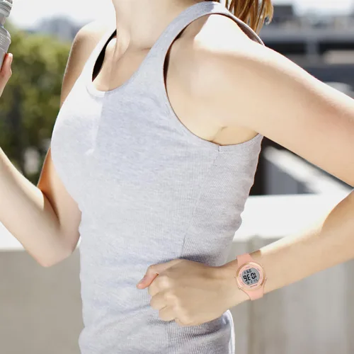 Vista 9 de GOLDEN HOUR Reloj de pulsera de silicona con cronógrafo digital impermeable para mujer