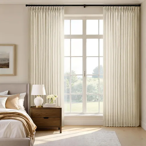 Vista 9 de MIULEE Cortinas de Lino con Pliegues Pinzados de 96 Pulgadas de Largo, Juego de 2 Paneles para Dormitorio y Sala de Estar, Cortinas