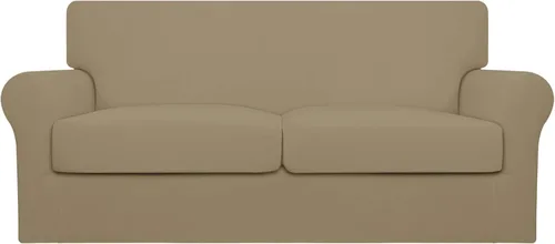Vista 118 de Easy-Going Funda de sofá suave y elástica de 3 piezas para perros, funda de sofá lavable para sofá de 2 cojines separados, protector elástico
