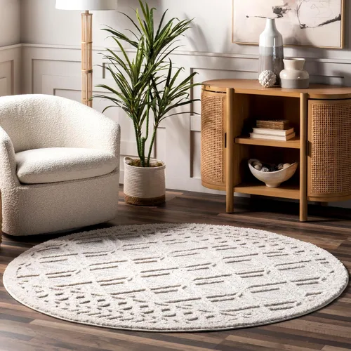 Vista 14 de nuLOOM Alfombra de Área Ansley Marroquí con Borlas de 2 x 6 pies, Gris, diseño bohemio con textura alta-baja, pelo alto de felpa, resistente a