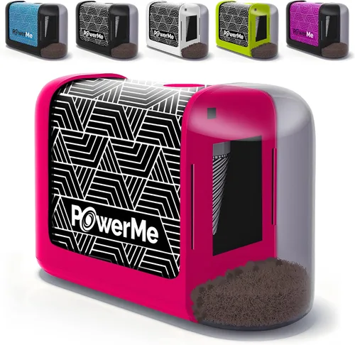 Vista 11 de Powerme - Sacapuntas eléctrico con batería para niños, escuela, hogar, oficina, aula, artistas, funciona con pilas, para lápices de colores, ideal