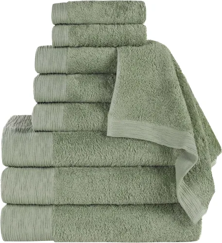 Vista 33 de Superior Rayon - Juego de toallas de 12 piezas de mezcla de bambú, de secado rápido, artículos esenciales para el baño, ducha, spa, toallas