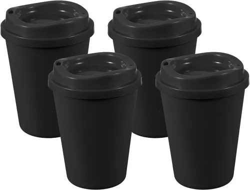 Vista 9 de uxcell 2 tazas reutilizables para café, 16 onzas, café de viaje, color azul Azul claro