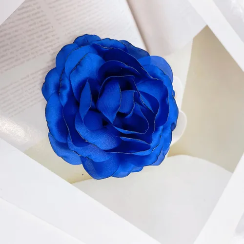 Vista 3 de Delicados broches de flores de peonía, delicados broches de gasa con rosas clásicas para bodas, fiestas, banquetes de baile para mujeres, elegantes