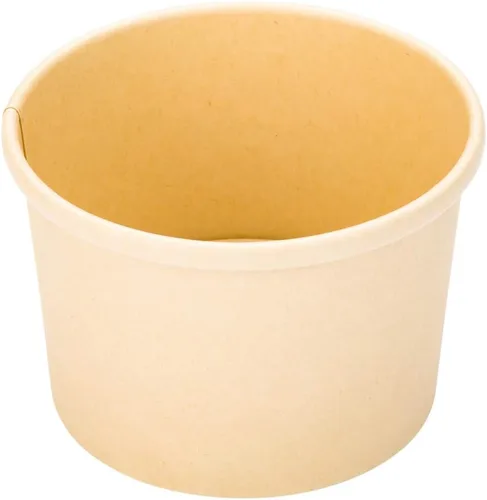 Vista 2 de Restaurantware Bio Tek - Tazas de sopa desechables de 8 onzas, 200 tazas de sopa de papel para microondas, tapas ventiladas que se venden por