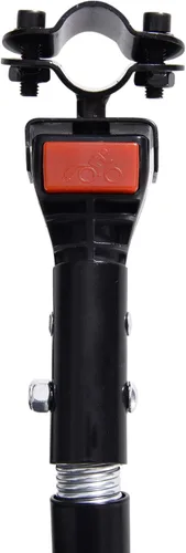 Vista 6 de Aosom Remolque de carga para bicicleta, remolque de bicicleta, carrito de bicicleta de alta resistencia, almacenamiento compacto plegable