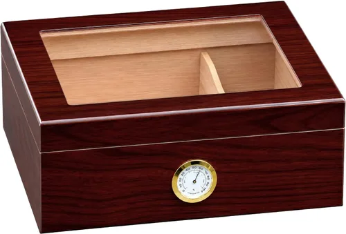 Vista 9 de Prestige Import Group, Humificador de cigarros de cabaña, Capacidad: 20 a 50, CHLTG/BK, Negro, 1
