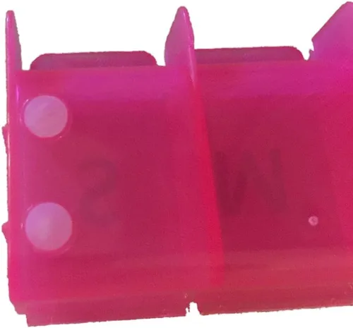 Vista 3 de Apex Organizador de pastillas para abrir 7 días, 1 x por día o AM/PM (1 vez por día, bayas (rosa))