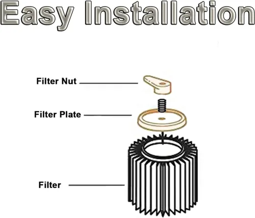 Vista 4 de Shop Tuercas de filtro de vacío 73316 9-16938 (6 piezas) de repuesto para accesorios rígidos de vacío en seco húmedo compatibles con accesorios