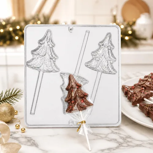Vista 3 de Árbol de Navidad Lollipop Lollipops Chocolate Candy Mold Navidad 2052