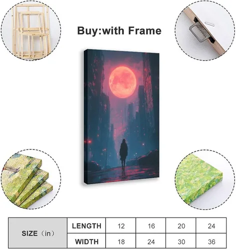 Vista 2 de Digital Dreamscape Poster – Synthwave Cyber Art Print – Aesthetic Wall Decor for Gamers & Creators Canvas Poster Wall Art Decor Print Picture
