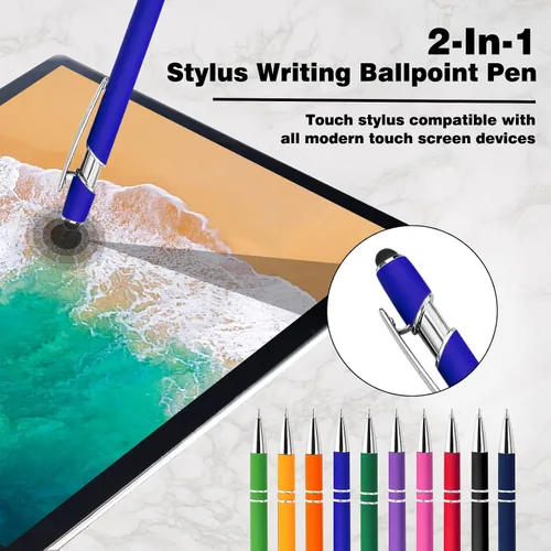 Vista 2 de Bolígrafos personalizados a granel, 10 bolígrafos personalizados con nombre, mensaje de texto, bolígrafo grabado personalizado con punta de lápiz