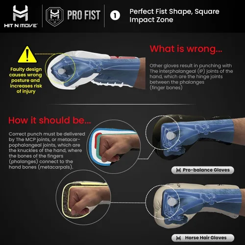 Vista 6 de HIT N MOVE All Day Plus - Guantes de boxeo con peso para hombre, equipo de boxeo, guantes de entrenamiento de bolsa pesada para boxeo