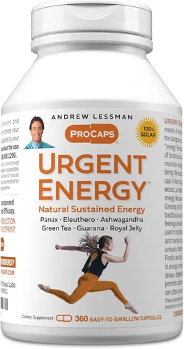 Vista 8 de ANDREW LESSMAN Urgent Energy 30 cápsulas - Proporciona un medio seguro y saludable para mejorar los niveles de energía y sentimientos de bienestar