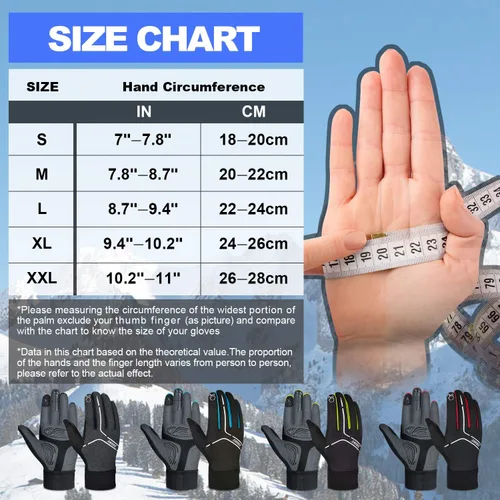 Vista 6 de Souke Sports Guantes de ciclismo de invierno para hombres y mujeres, guantes de bicicleta acolchados con pantalla táctil, resistentes al agua