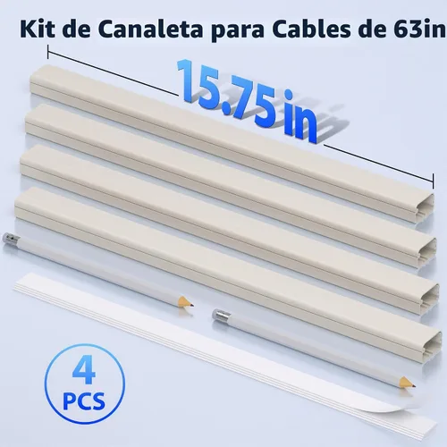 Vista 3 de ZhiYo Pared oculta de cordón beige de 63 pulgadas, tamaño grande para 2-4
