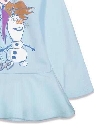 Vista 7 de Disney Frozen - Conjunto de sudadera con capucha con volantes y leggings de forro polar para niñas, tallas de niña pequeña a niña grande (2T - 10-12)