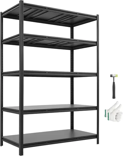 Vista 21 de VEVOR Storage Shelves, 5-Tier Adjustable, 2000 lbs Capacity, Heavy Duty Garage Storage Shelving Unit, Metal Utility Rack Shelf, for Kitchen Pantry